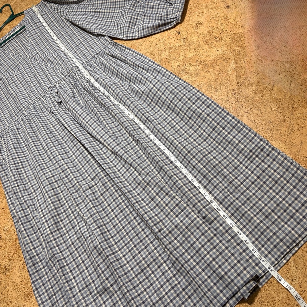 Christy Dawn The Saunders 100% Organic Cotton Slate Gingham Dress NWOT Sz XL - Picture 16 of 17
